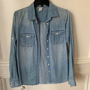 J. Crew Chambray Denim Button Down Shirt